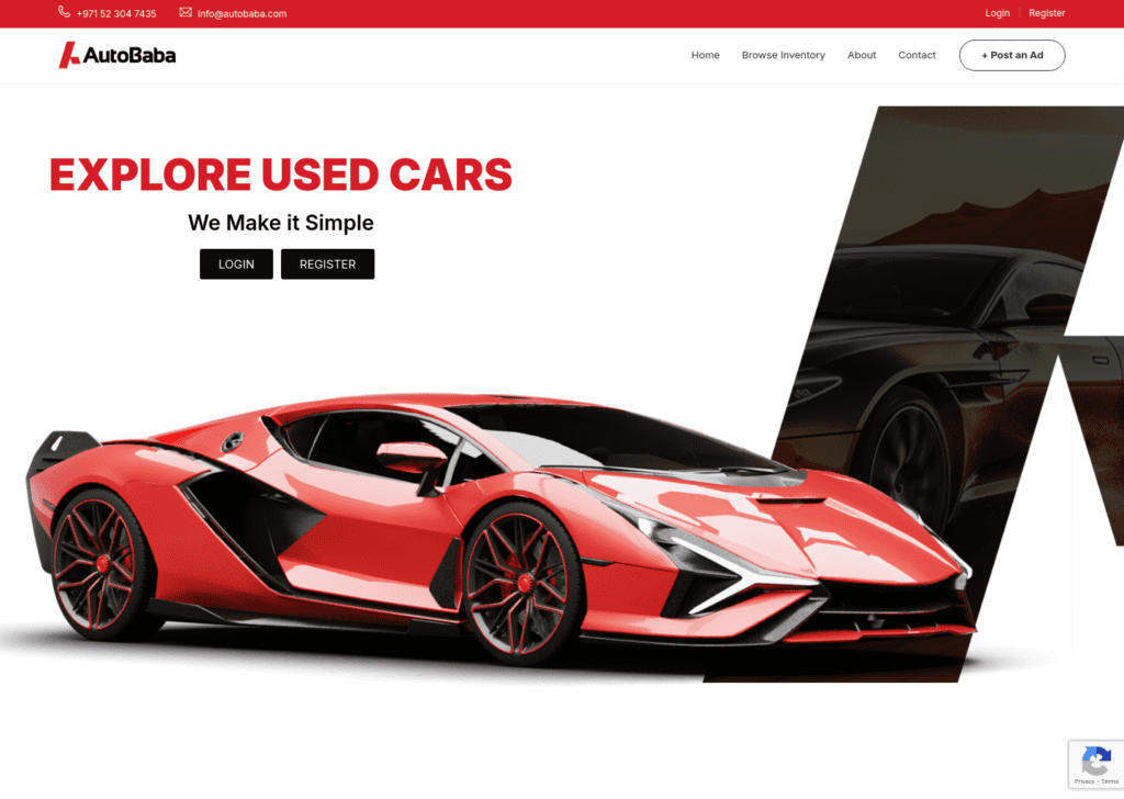 AutoBaba website design and development by Lynkup Digital